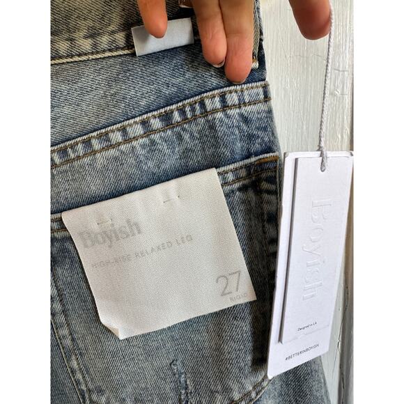 NEW Boyish‎ Free People Ziggy Jeans Sz 27 Straight Leg Loose - Picture 11 of 11
